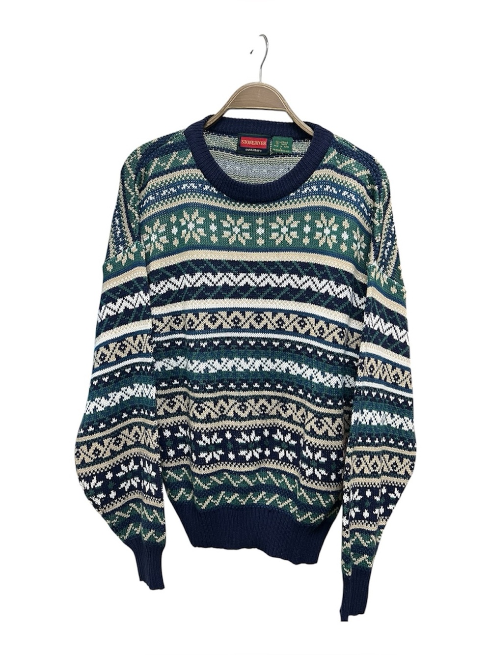 Stoneriver Outfitters Fair Isle Crewneck Christmas Sweater - Made in South Korea